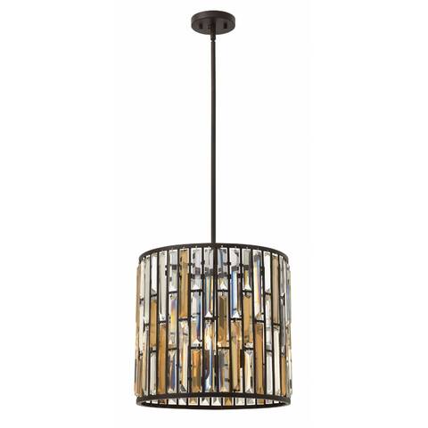 Fredrick Ramond FR33734VBZ Three Light Foyer Pendant Gemma Bronze - One Size