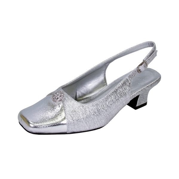 extra wide silver shoes