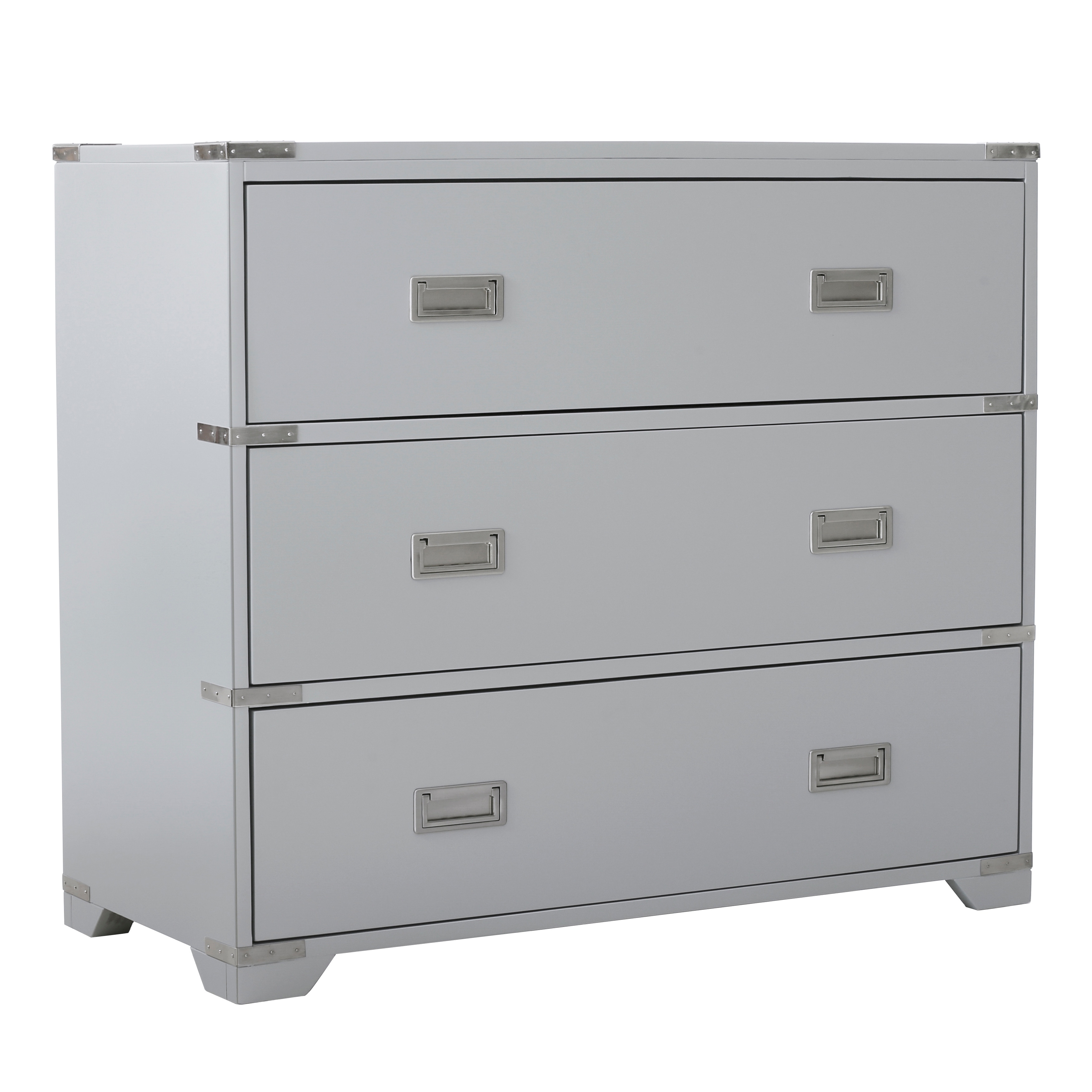 Shop Grey Campaign Style Drawer Chest Free Shipping Today