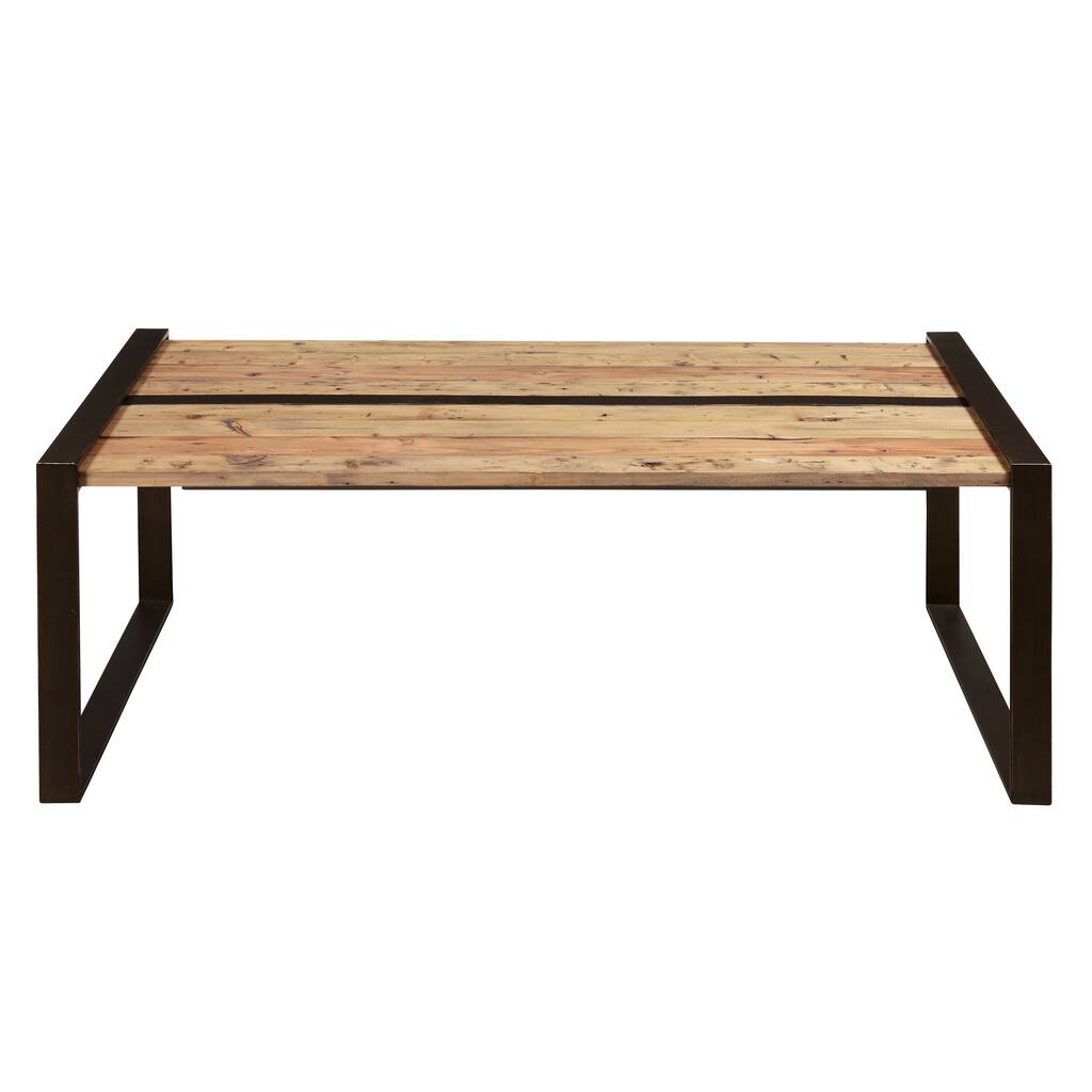 Reclaimed Wood & Metal Cocktail Table