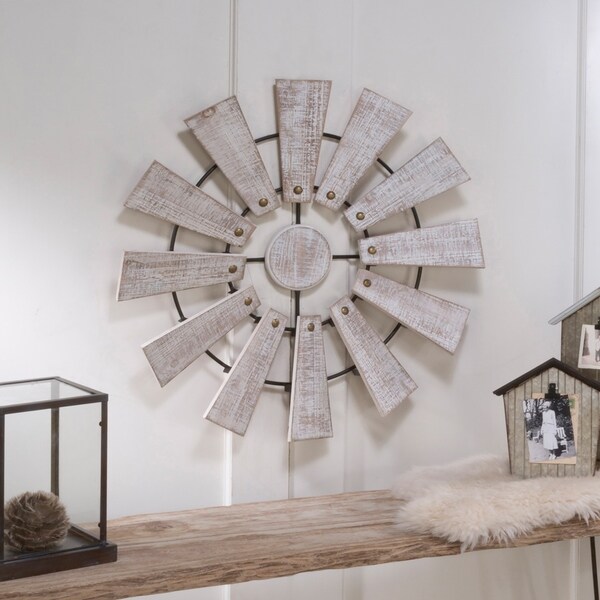 Shop Farmhouse Windmill Wall Decor Overstock 21650592