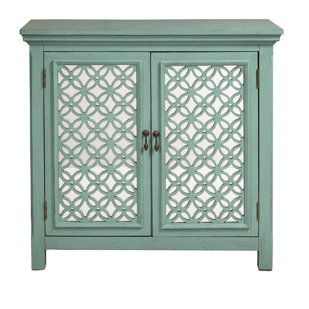 Two Door Green Accent Chest