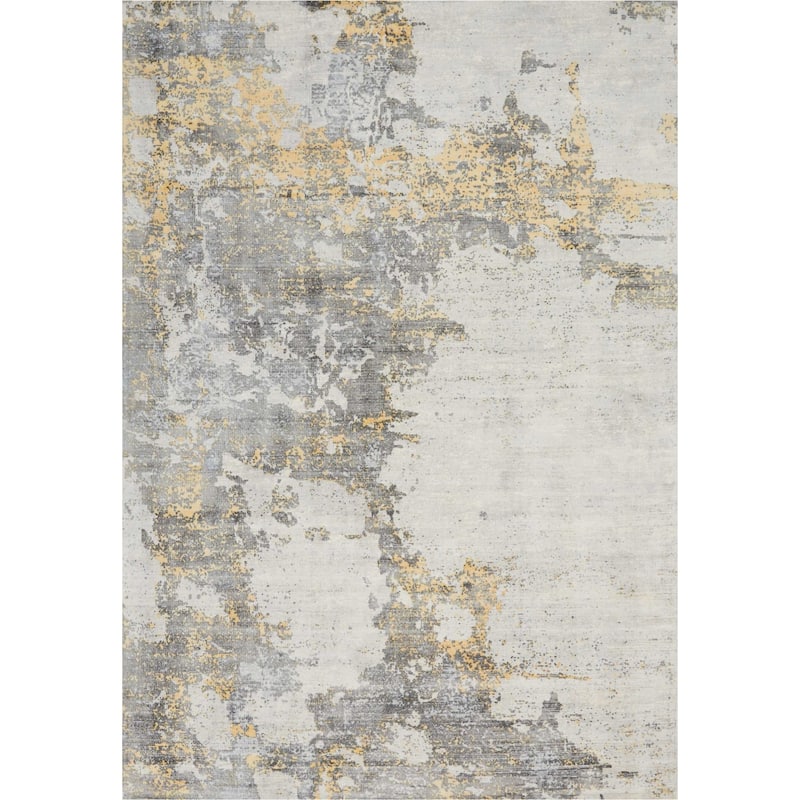Vintage Abstract KI371 Area Rug - Ivory/Gold - 3'9" x 5'9" - Runner/Rectangle