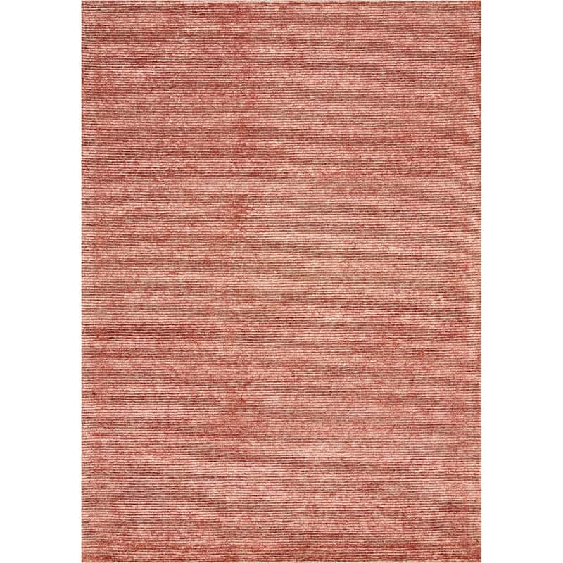 Nourison Weston Textured Contemporary Solid Ombre Area Rug - 8' x 10'6" - Brick