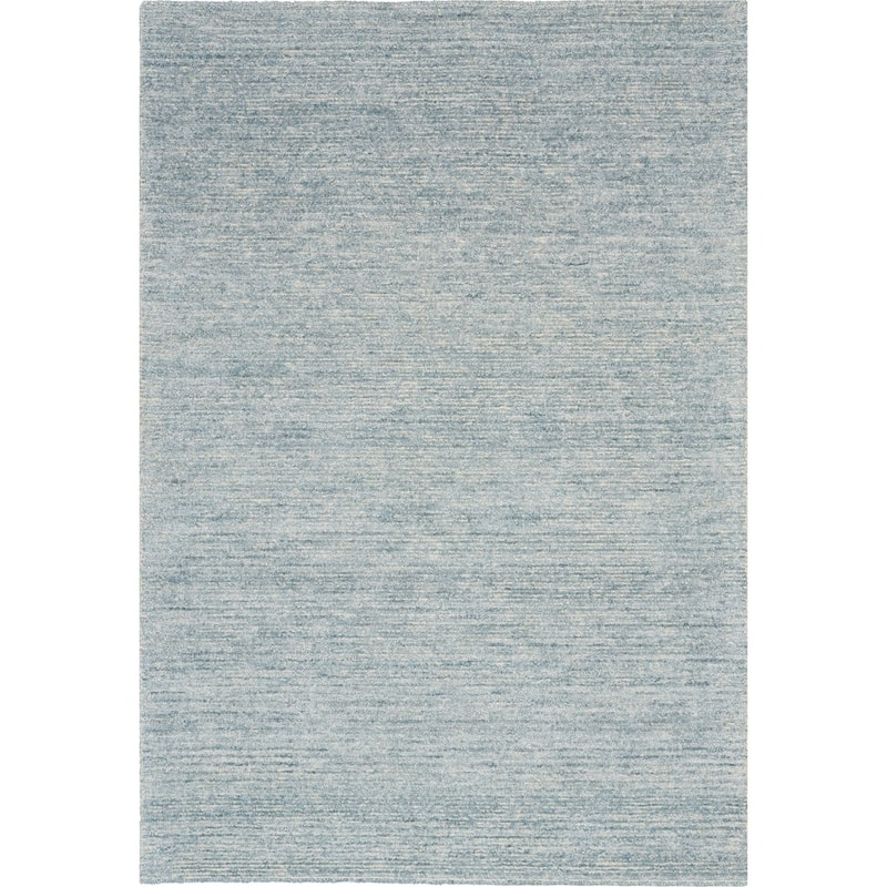 Nourison Weston Textured Contemporary Solid Ombre Area Rug - 9'6" x 13' - Aquamarine