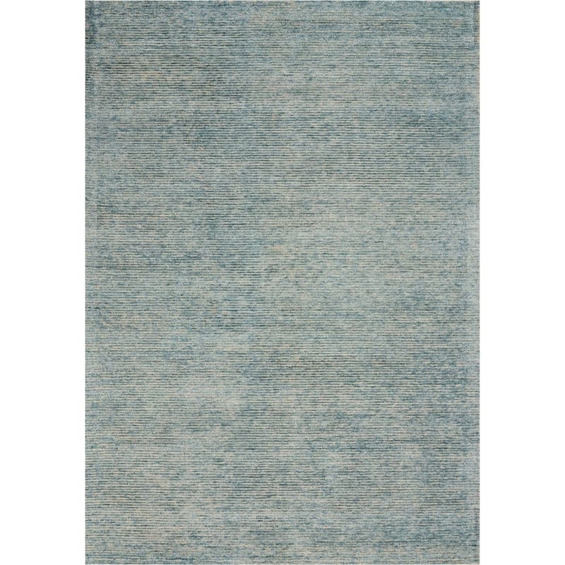 Nourison Weston Textured Contemporary Solid Ombre Area Rug - 5'3" x 7'5" - Seafoam