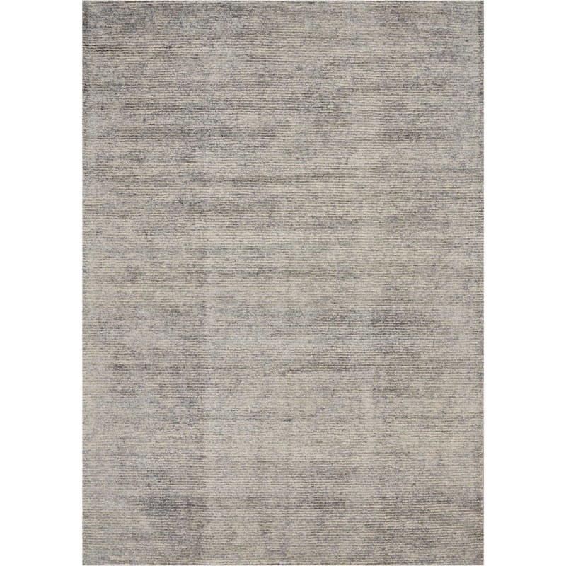 Nourison Weston Textured Contemporary Solid Ombre Area Rug - 5'3" x 7'5" - Silver Birch