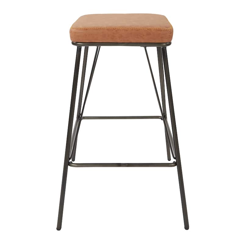 Mayson 26" Counter Stool with Industrial Steel Finish - 2 Pack - SAND