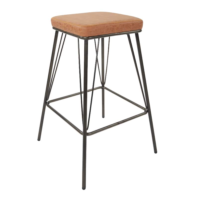 Mayson 26" Counter Stool with Industrial Steel Finish - 2 Pack