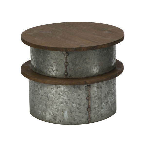 Set Of 2 Wood And Metal Buffet Risers Free Shipping Today Set Of 2 Wood And Metal Buffet Risers