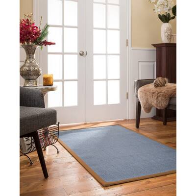 NaturalAreaRugs Cortona Custom Sisal 4' x 12' Sienna Border - 4' x 12'