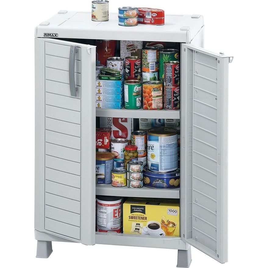 MQ Eclypse 38-Inch 3 Shelf Plastic Utility Storage Cabinet in Gray