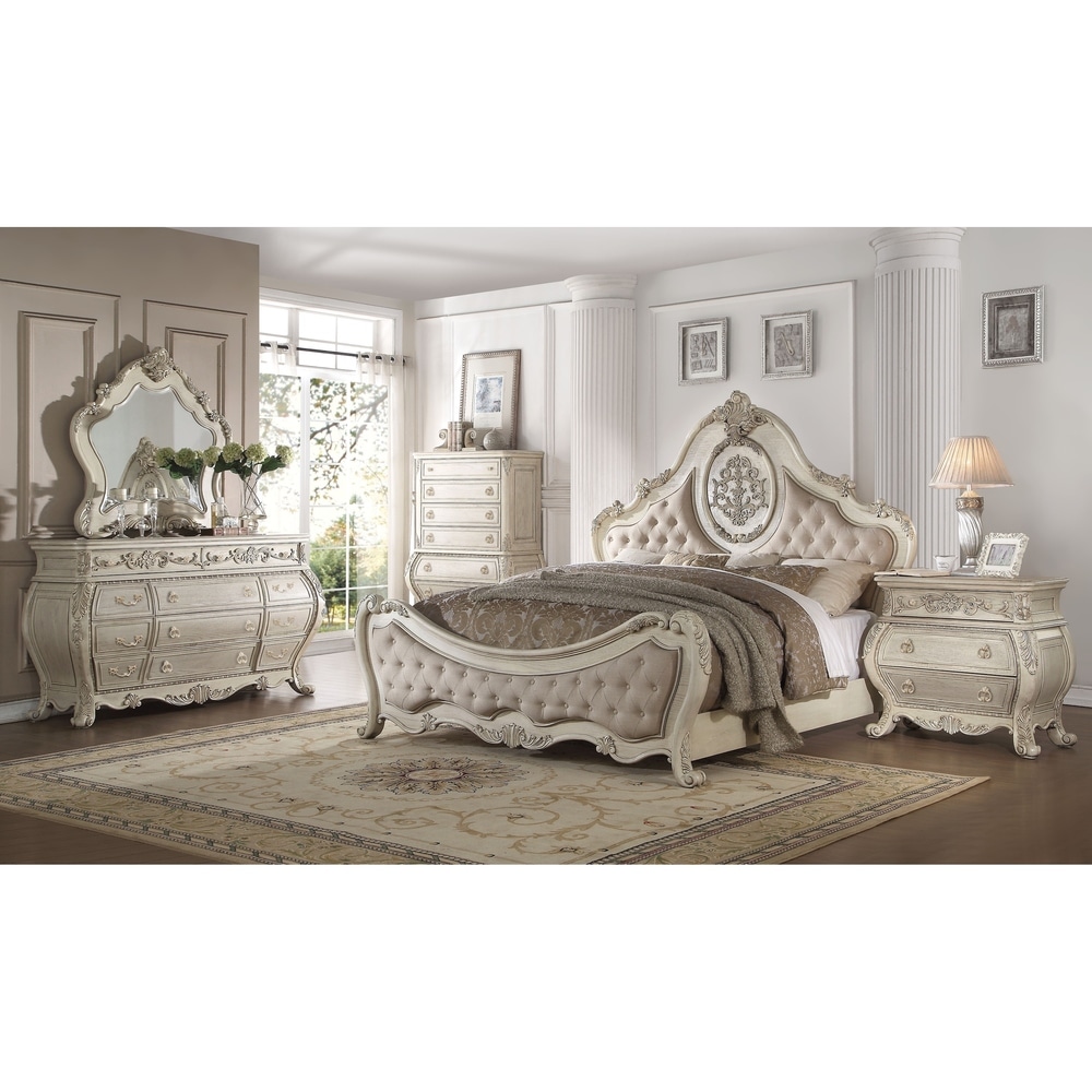 Acme Furniture Louis Philippe III White 4-piece Bedroom Set - On Sale - Bed  Bath & Beyond - 12331254