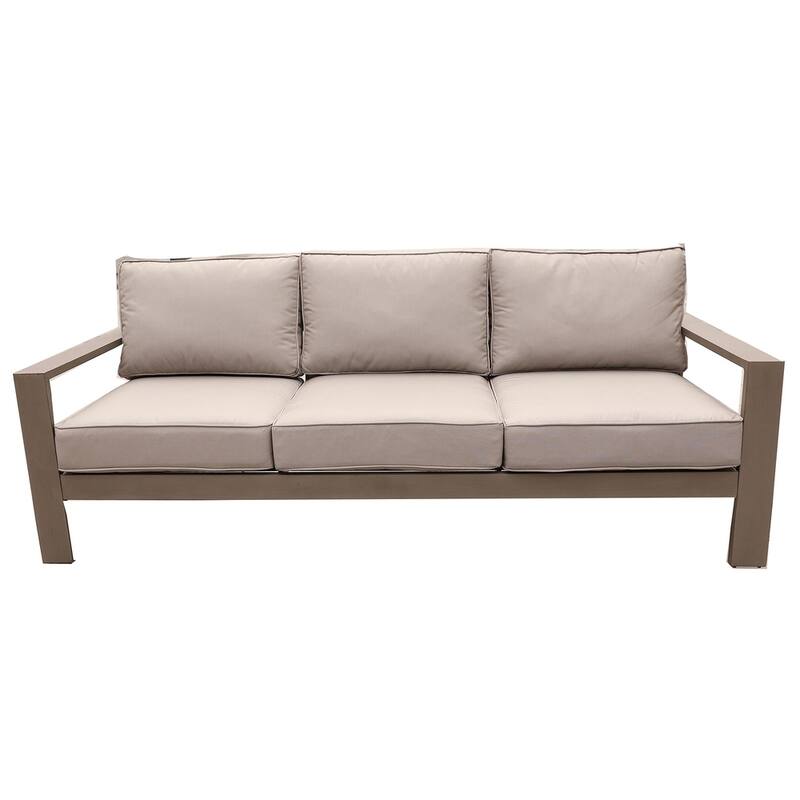 Katalla Luxury Aluminum Outdoor Sofa with Cushion by Havenside Home