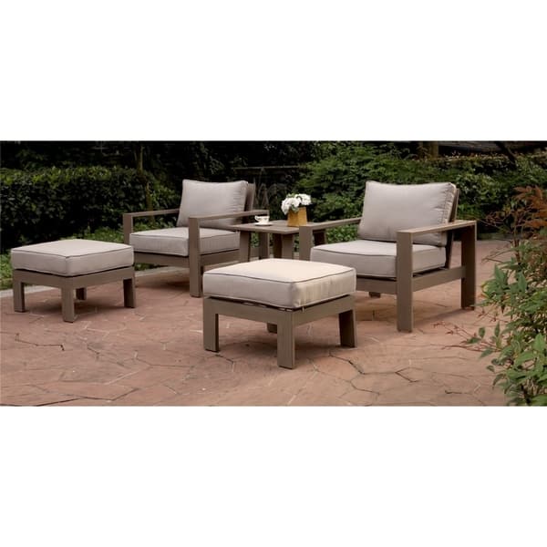 Katalla Aluminum 5piece Bistro Set with End Table by Havenside Home