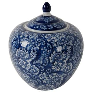 Decorative Urns And Jars Ceramic Accent Pieces Online At Grand Deluxe Ceramic Jar Blue