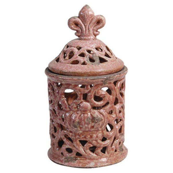 Shop Traditional Style Decorative Ceramic Jar, Red On Sale Free