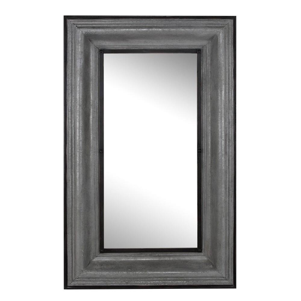 Elegantly Charmed Rectangular Mirror, Gray