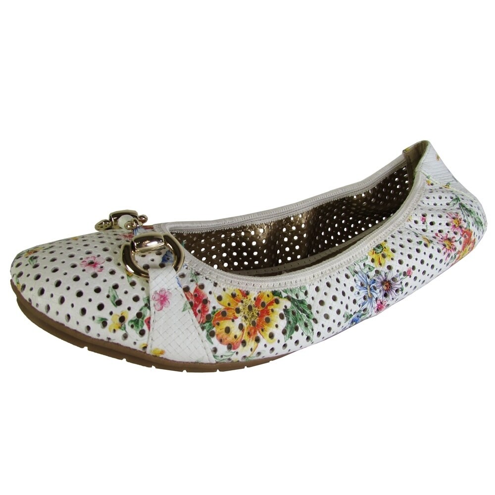 perforated ballet flats