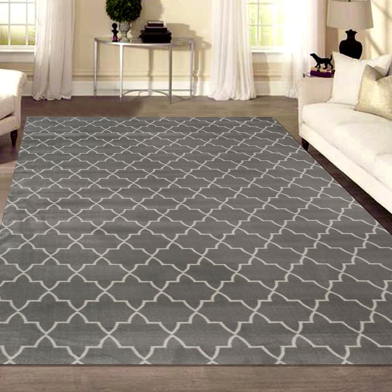 Admire Home Living Plaza Modern Contemporary Geometric Pattern Area Rug