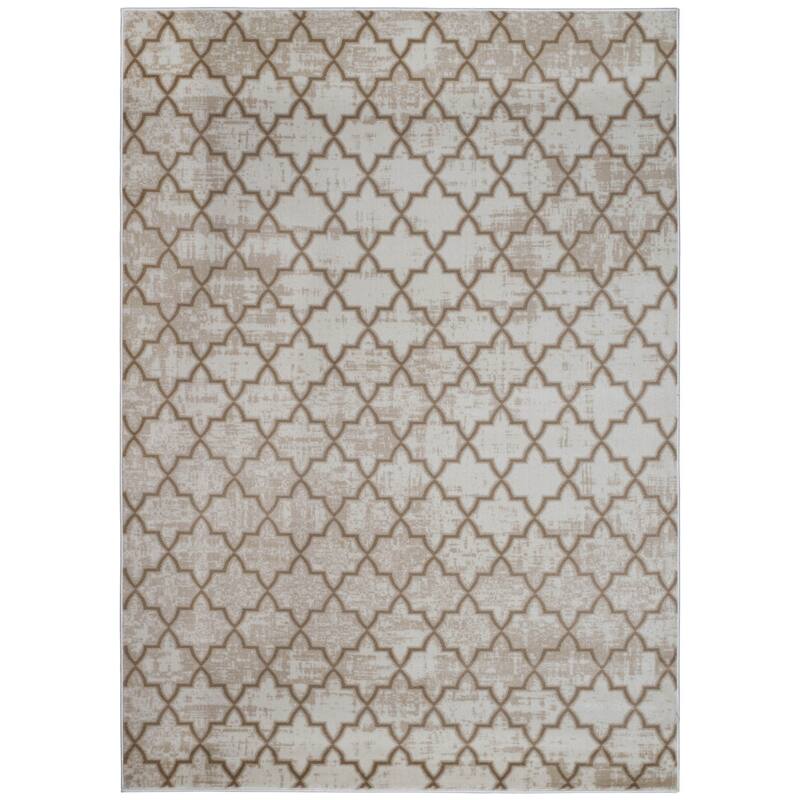Admire Home Living Plaza Modern Contemporary Geometric Pattern Area Rug