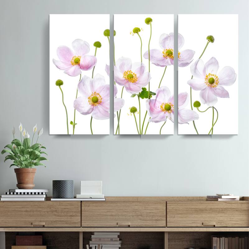 Ready2HangArt 'Japanese Anemones' 3-Pc Canvas Wall Décor Set