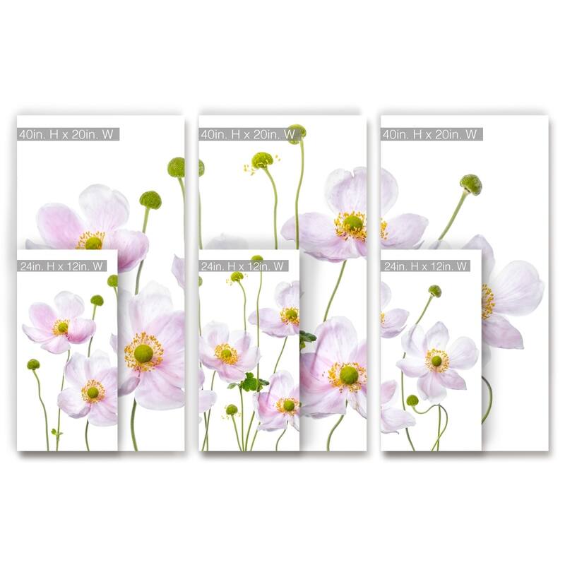 Ready2HangArt 'Japanese Anemones' 3-Pc Canvas Wall Décor Set