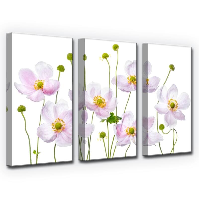 Ready2HangArt 'Japanese Anemones' 3-Pc Canvas Wall Décor Set