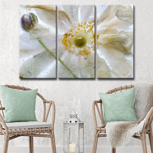 slide 2 of 5, Ready2HangArt 'Floral Freeze' 3-Pc Canvas Wall Décor Set