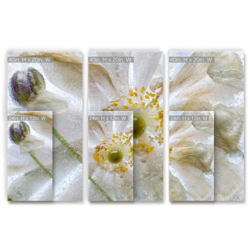 Ready2HangArt 'Floral Freeze' 3-Pc Canvas Wall Décor Set