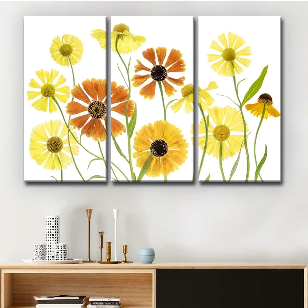 Ready2HangArt 'Helenium' 3-Pc Canvas Wall Décor Set