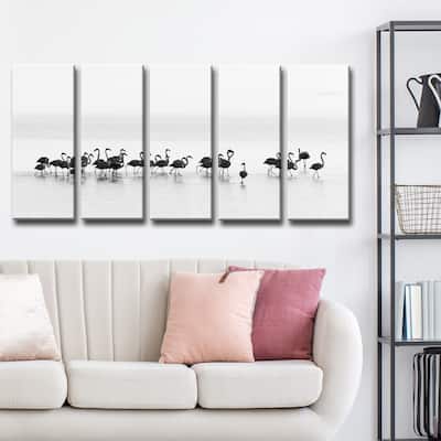 Ready2HangArt 'Flamingos' 5-Pc Canvas Wall Décor Set