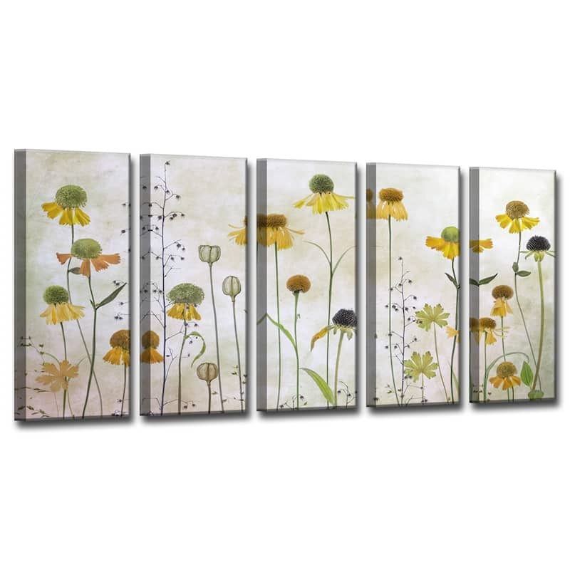 Ready2HangArt 'Helenium' 5-Pc Canvas Wall Décor Set