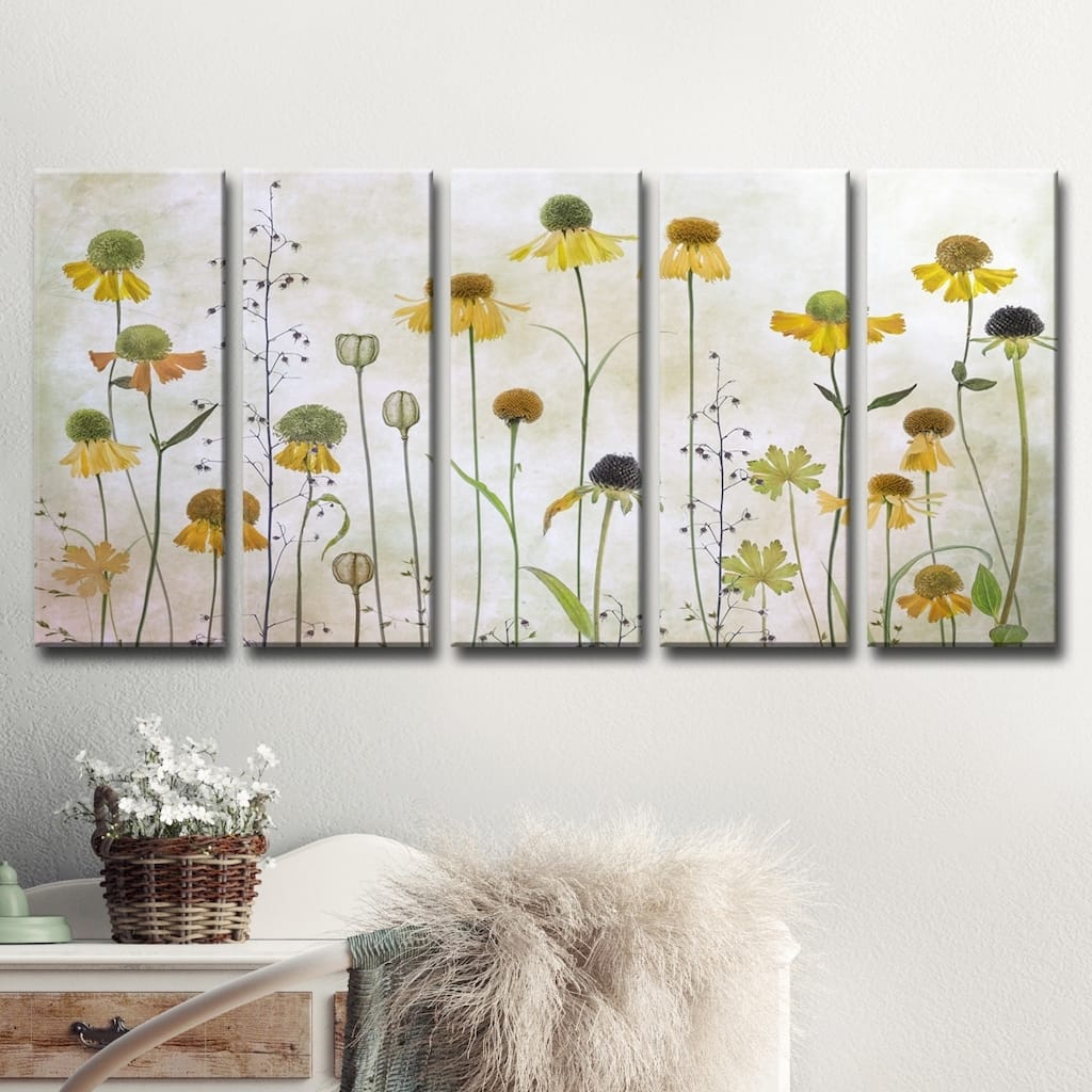 Ready2HangArt 'Helenium' 5-Pc Canvas Wall Décor Set