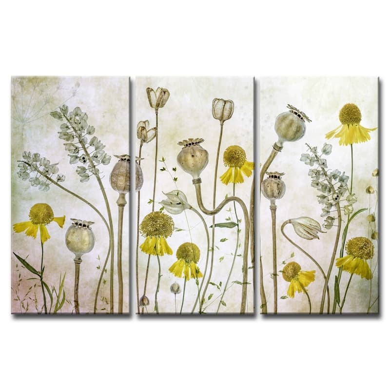 Ready2HangArt 'Poppies and Helenium' 3-Pc Canvas Wall Décor Set
