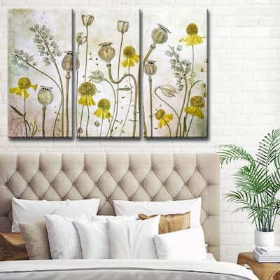 Ready2HangArt 'Poppies and Helenium' 3-Pc Canvas Wall Décor Set