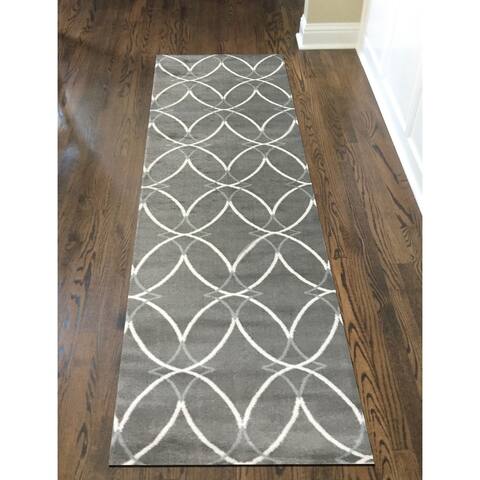 Admire Home Living Plaza Modern Contemporary Geometric Pattern Area Rug