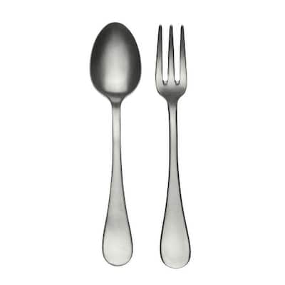 Stainless Steel Vintage Serving Set (Fork and Spoon)