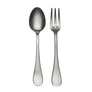 Stainless Steel Vintage Serving Set (Fork and Spoon)