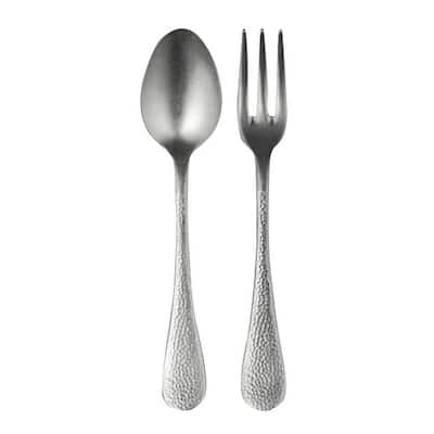 Stainless Steel Epoque Pewter Serving Set (Fork and Spoon)