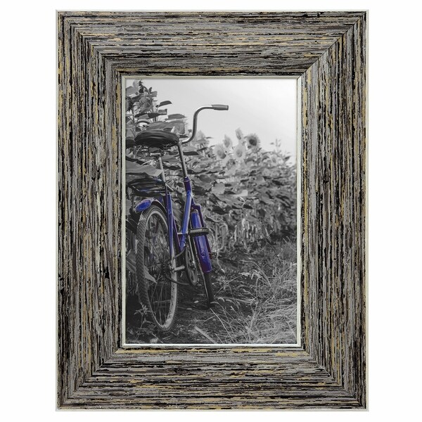 Americanflat 2-Pack, 4x6 inch Tan Rustic Picture Frame with Easel, Made for Wall and Table Top Display