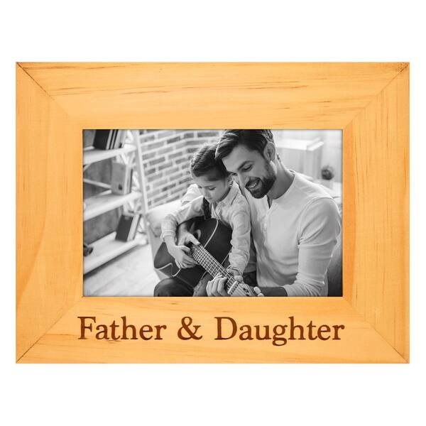 Americanflat Engraved Wood Frame — Father & Daughter — Made to Display ...