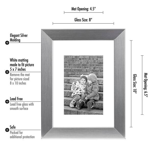 Shop Americanflat 8x10 Silver Picture Frame Made To Display