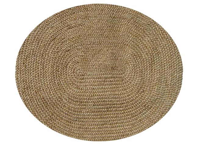 Shop Hand Braided Natural Jute Oval Rug - 4' X 6' - Free Shipping Today 