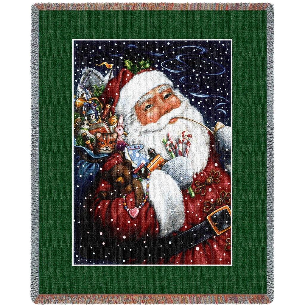 Smoking Santa Blanket