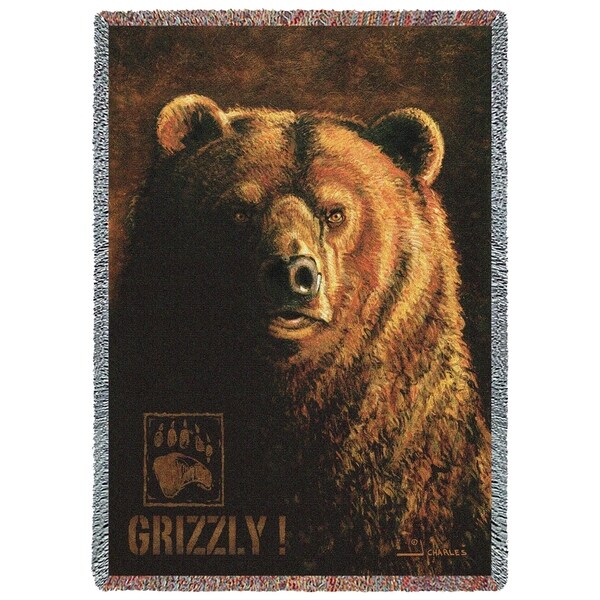 Shop Shadow Beast Grizzly Bear Blanket - Overstock - 21673866