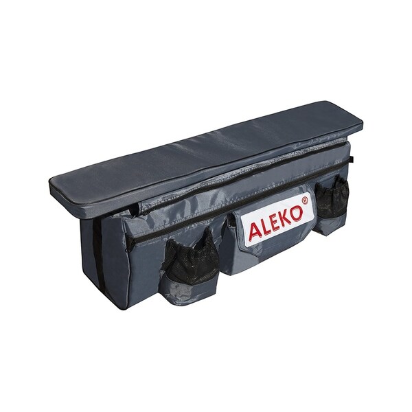 ALEKO Boat Seat Cushion Under Seat Bag 38"X9" with Pockets Dark Gray
