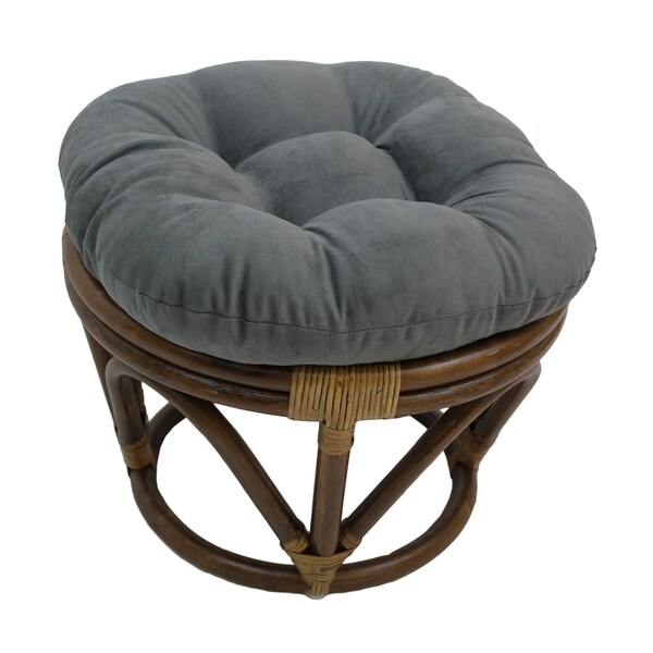 Shop Blazing Needles 18-inch Microsuede Papasan Foot Stool Cushion - Free Shipping On Orders 