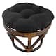 Blazing Needles 18-in. Microsuede Footstool Cushion (Cushion Only) - Black