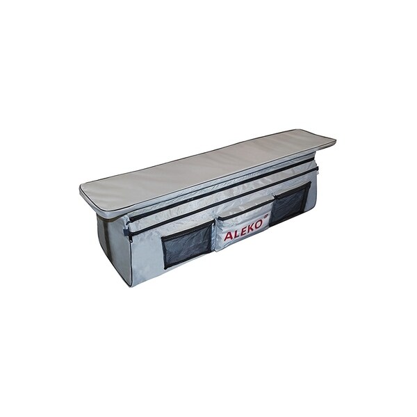 ALEKO Boat Seat Cushion With Under Seat Bag With Pockets 33"X8" Gray